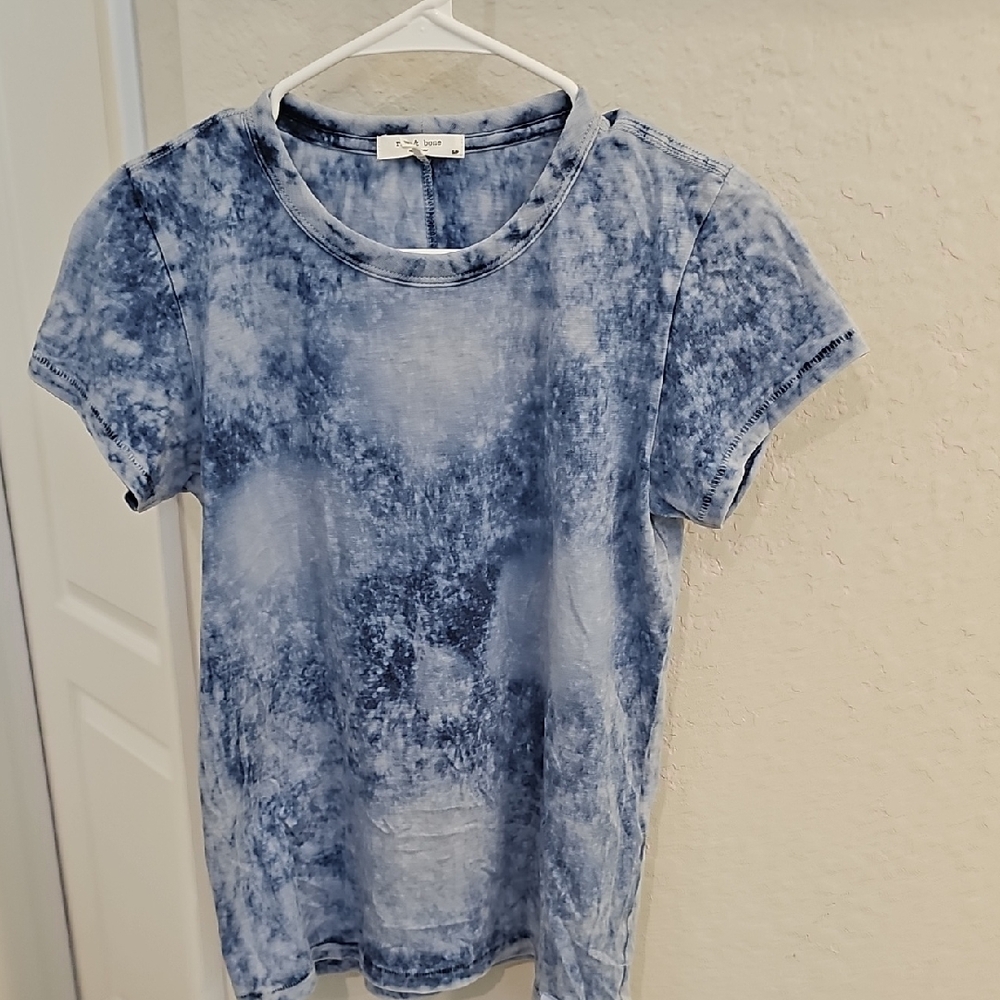 rag & bone Indigo Tie-Dye Short Sleeve Tee